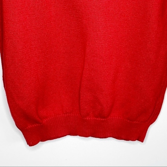 IZOD Boys Red Argyle Pattern 1/4 Zip Pull Over Cotton Sweater Size 14 16 Large - Picture 7 of 16